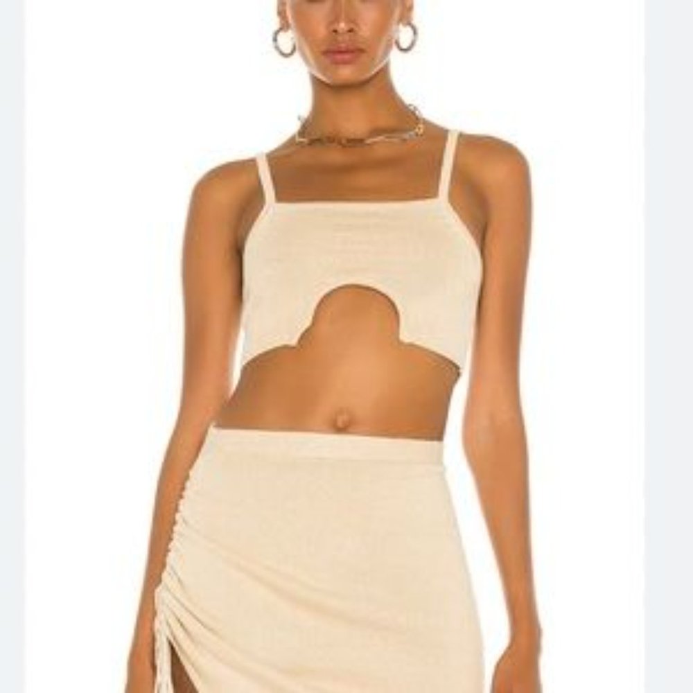 NWT Joostricot Revolve Shopbop Half Moon Cami In Sandstone Size Large